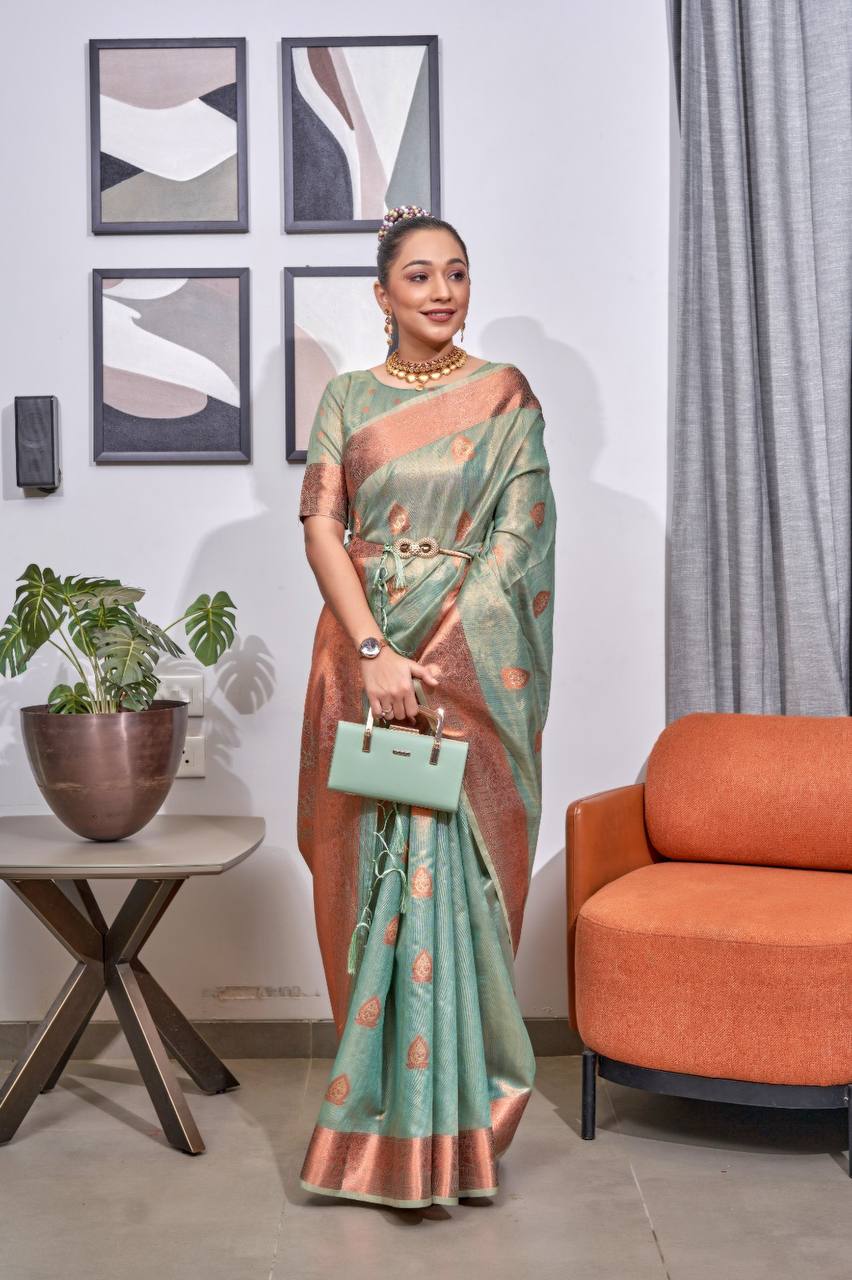 FIRST TIME EVER PURE TISSUE SILK SAREE