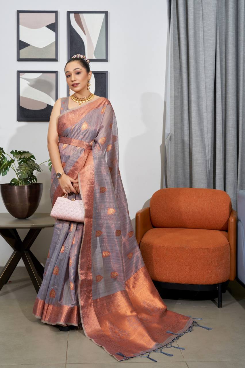 FIRST TIME EVER PURE TISSUE SILK SAREE