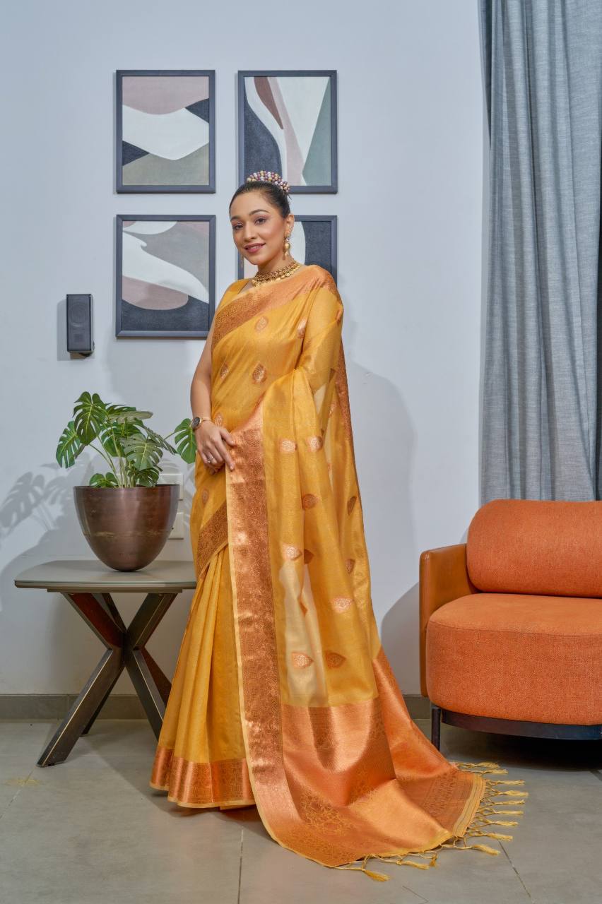 FIRST TIME EVER PURE TISSUE SILK SAREE