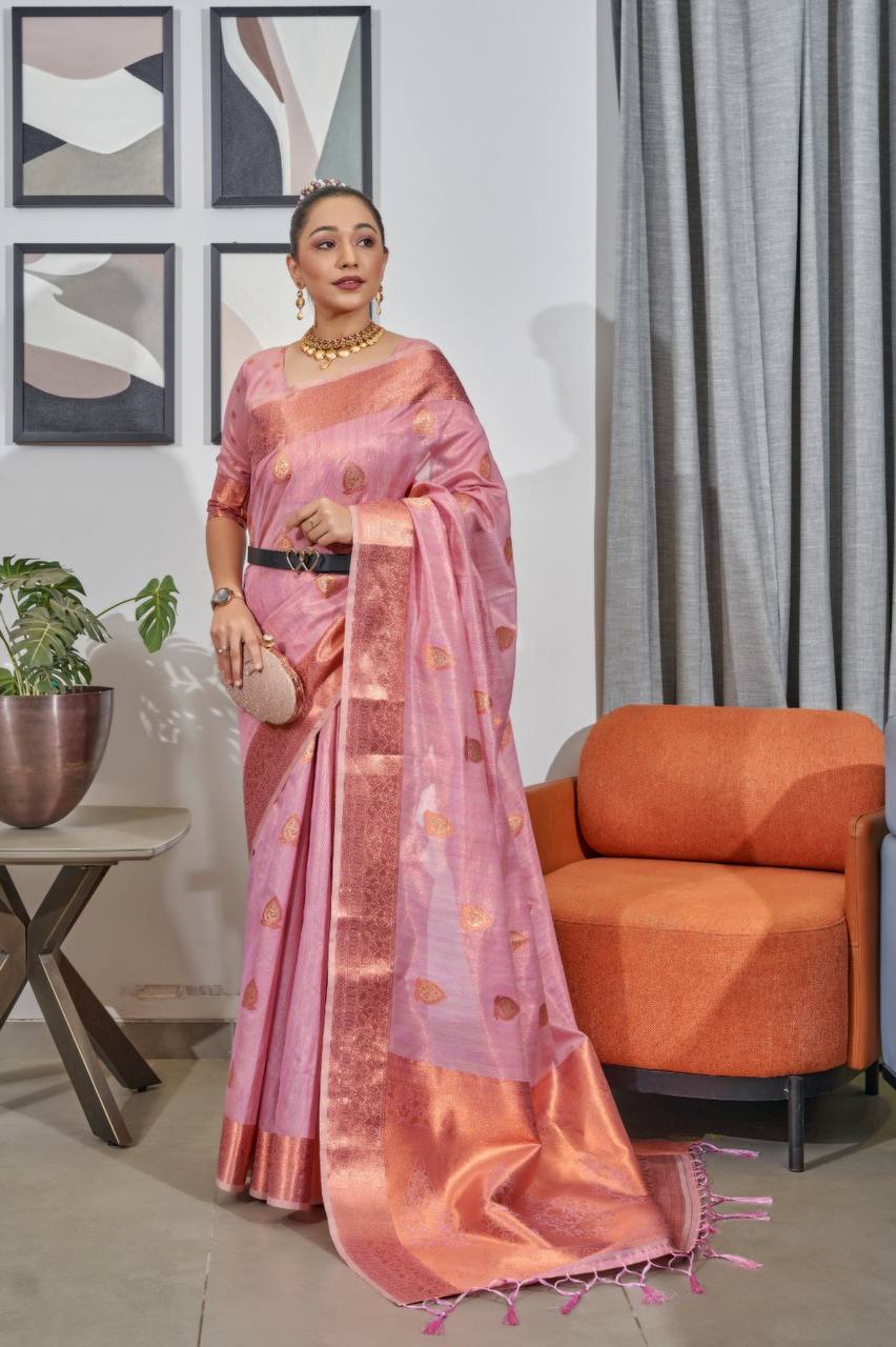 FIRST TIME EVER PURE TISSUE SILK SAREE