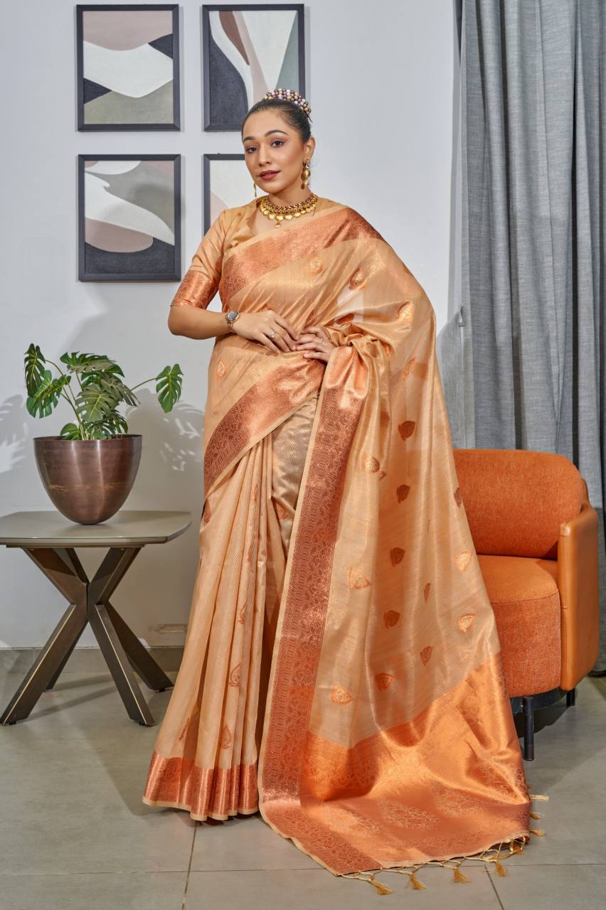 FIRST TIME EVER PURE TISSUE SILK SAREE