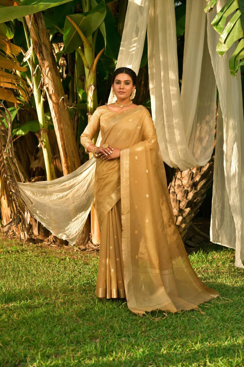 Pure Linen Silk Saree