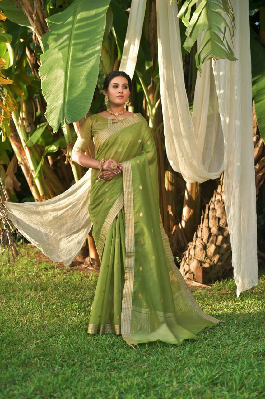 Pure Linen Silk Saree