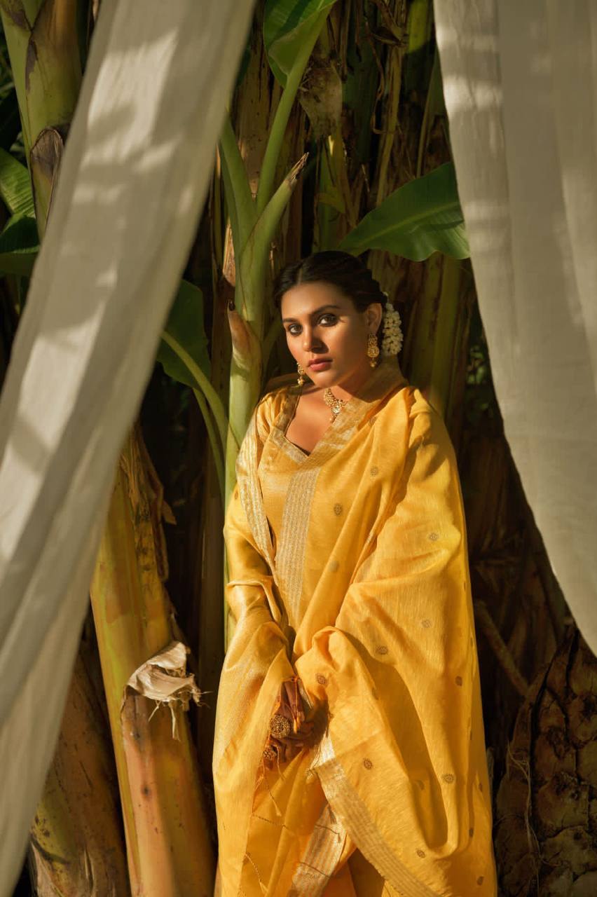 Pure Linen Silk Saree
