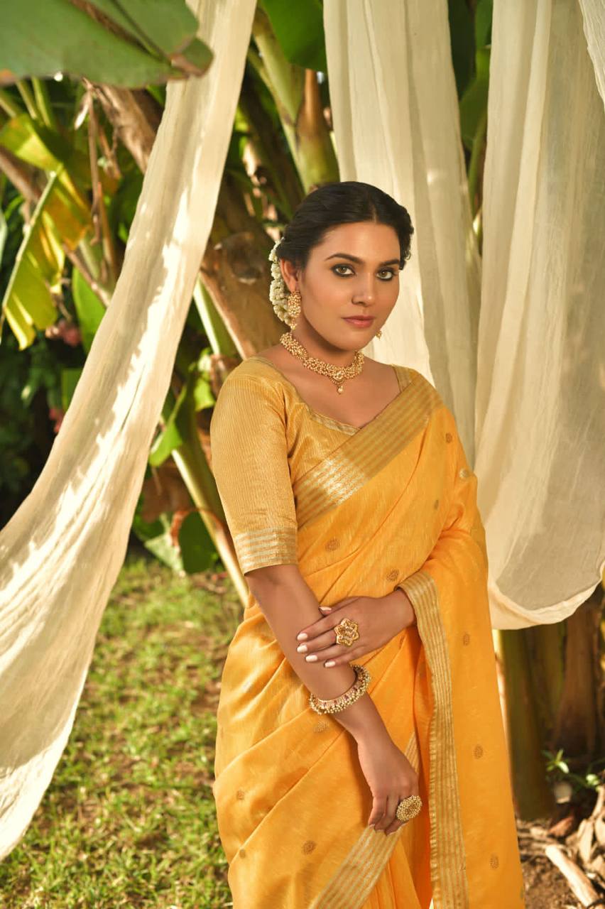 Pure Linen Silk Saree