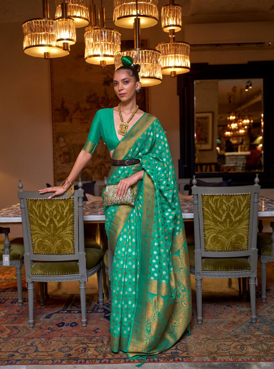 PURE KHADI COPPER ZARI WEAVING SAREES