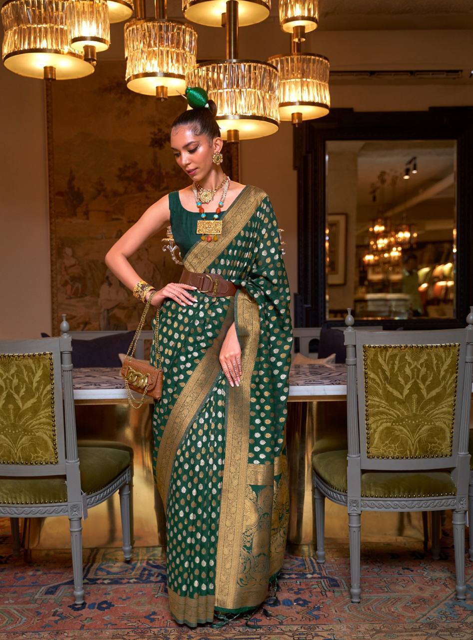 PURE KHADI COPPER ZARI WEAVING SAREES