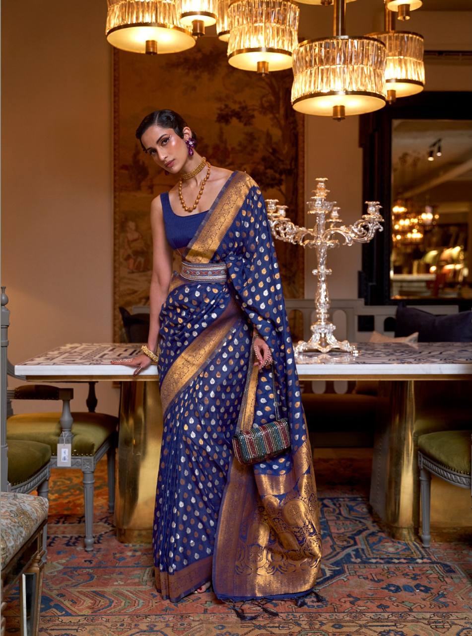 PURE KHADI COPPER ZARI WEAVING SAREES