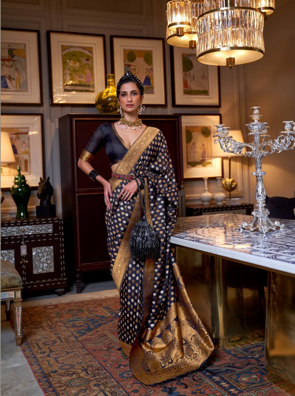 PURE KHADI COPPER ZARI WEAVING SAREES