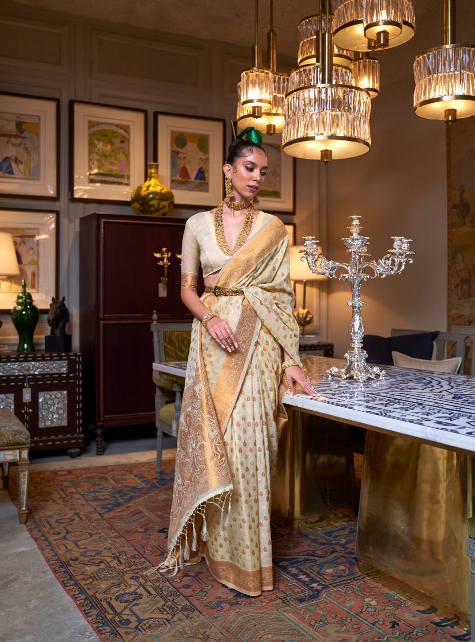 PURE KHADI COPPER ZARI WEAVING SAREES
