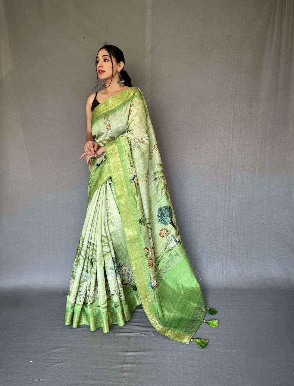 Pure Tussore Silk Saree