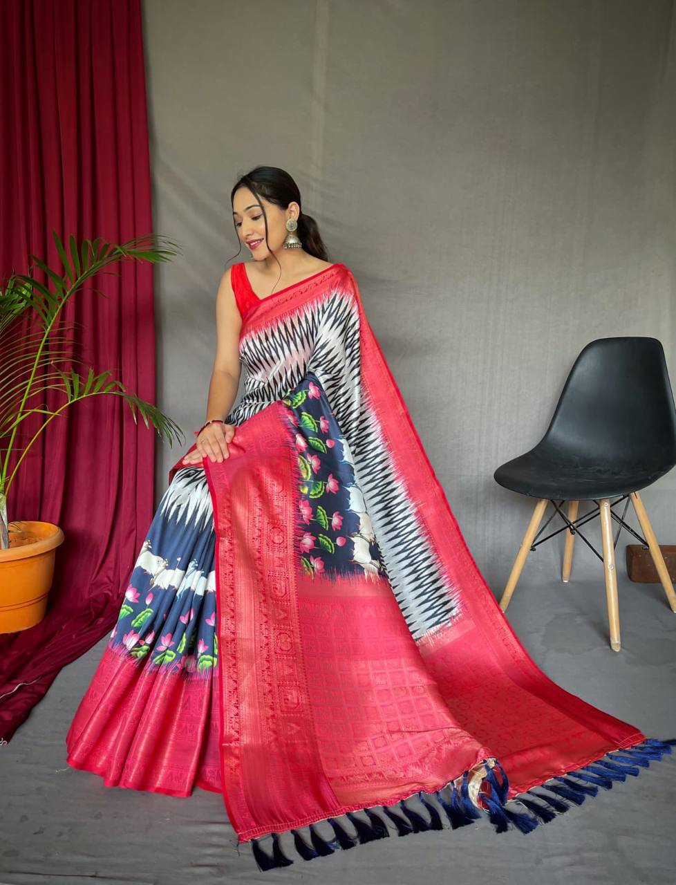 Pure Kanchipuram Digital Printed Saree