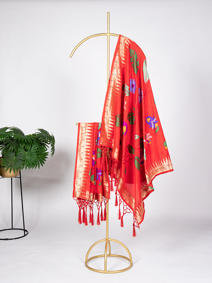 Red Traditional Dupatta