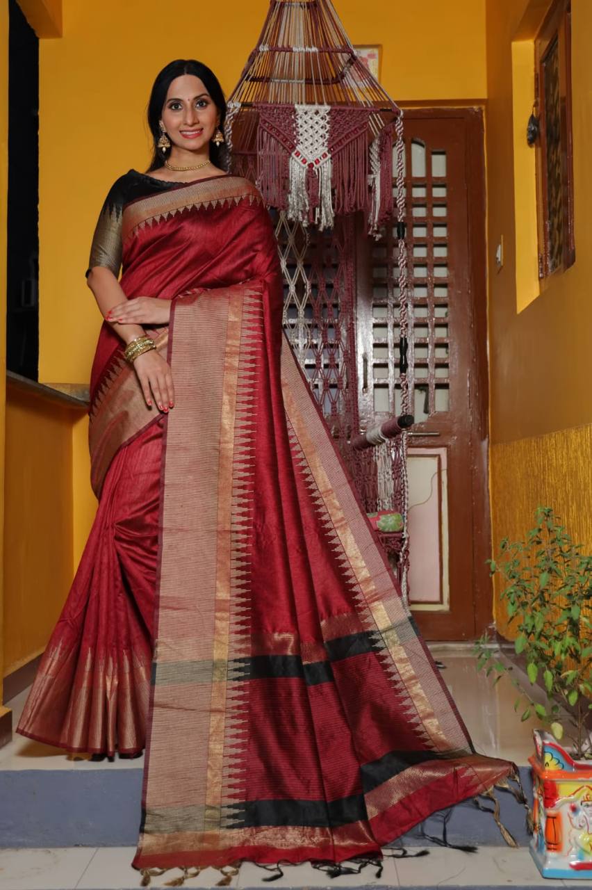 Raw Silk Weaving Saree
