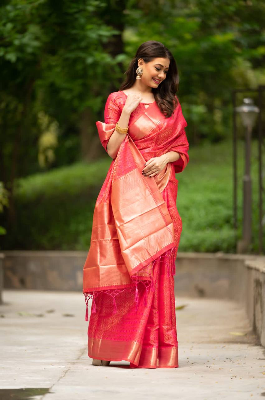 Soft Banarasi Silk Tanchoi Saree