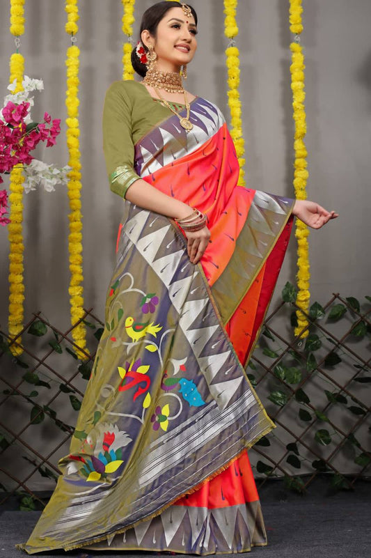 BEAUTIFUL SOFT PURE SILK PAITHANI SAREE