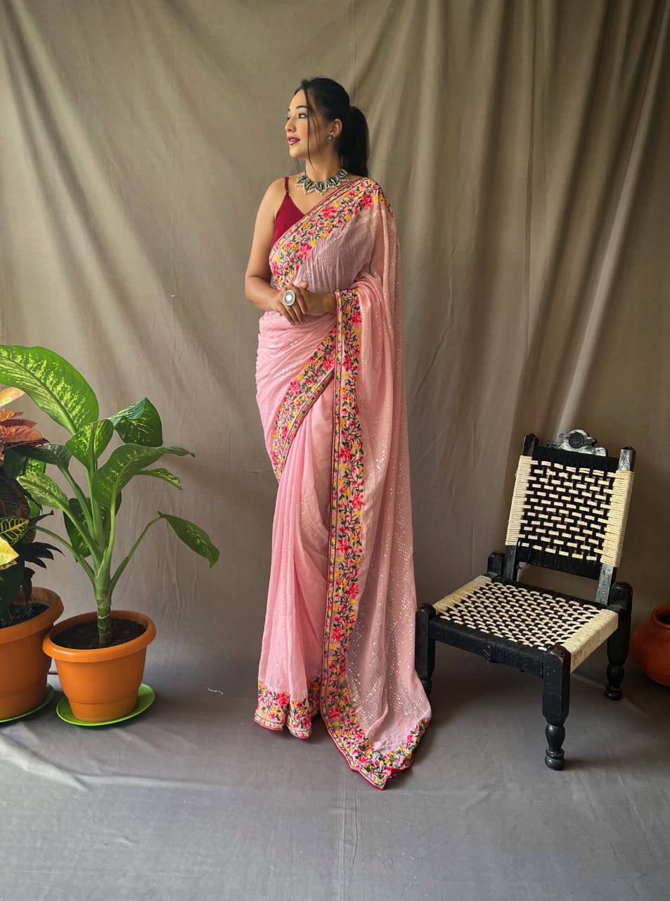 PURE GEORGATE SAREE