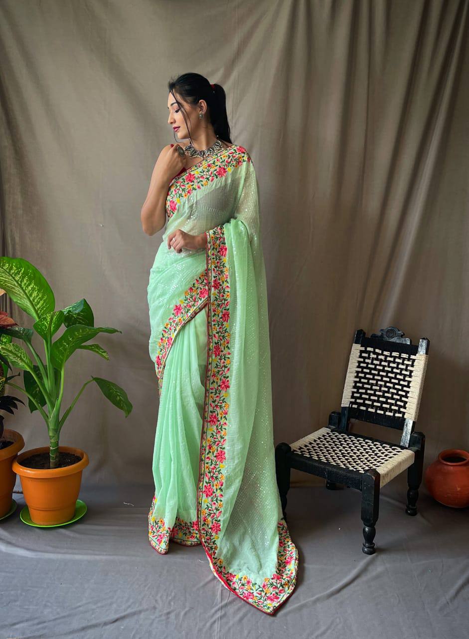 PURE GEORGATE SAREE