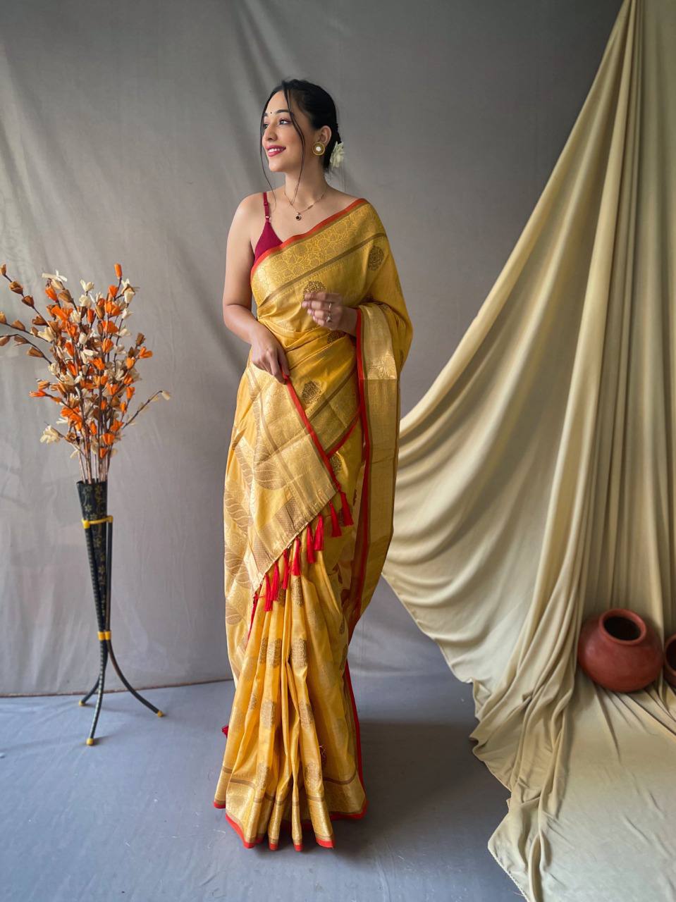 PURE COTTON LINEN SAREE