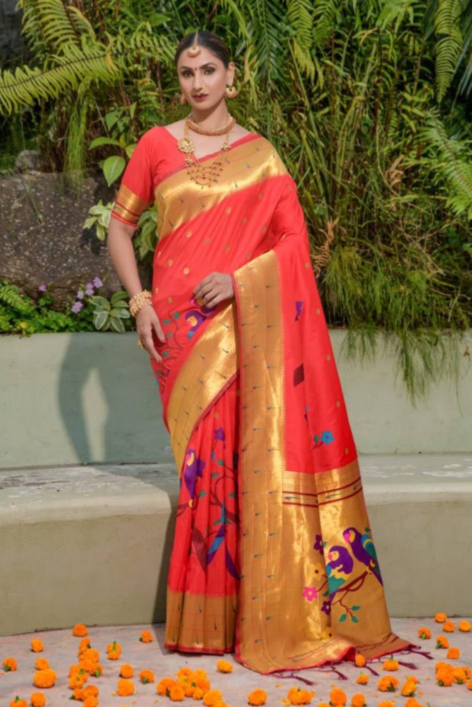 Paithani Pure Silk Handloom Saree