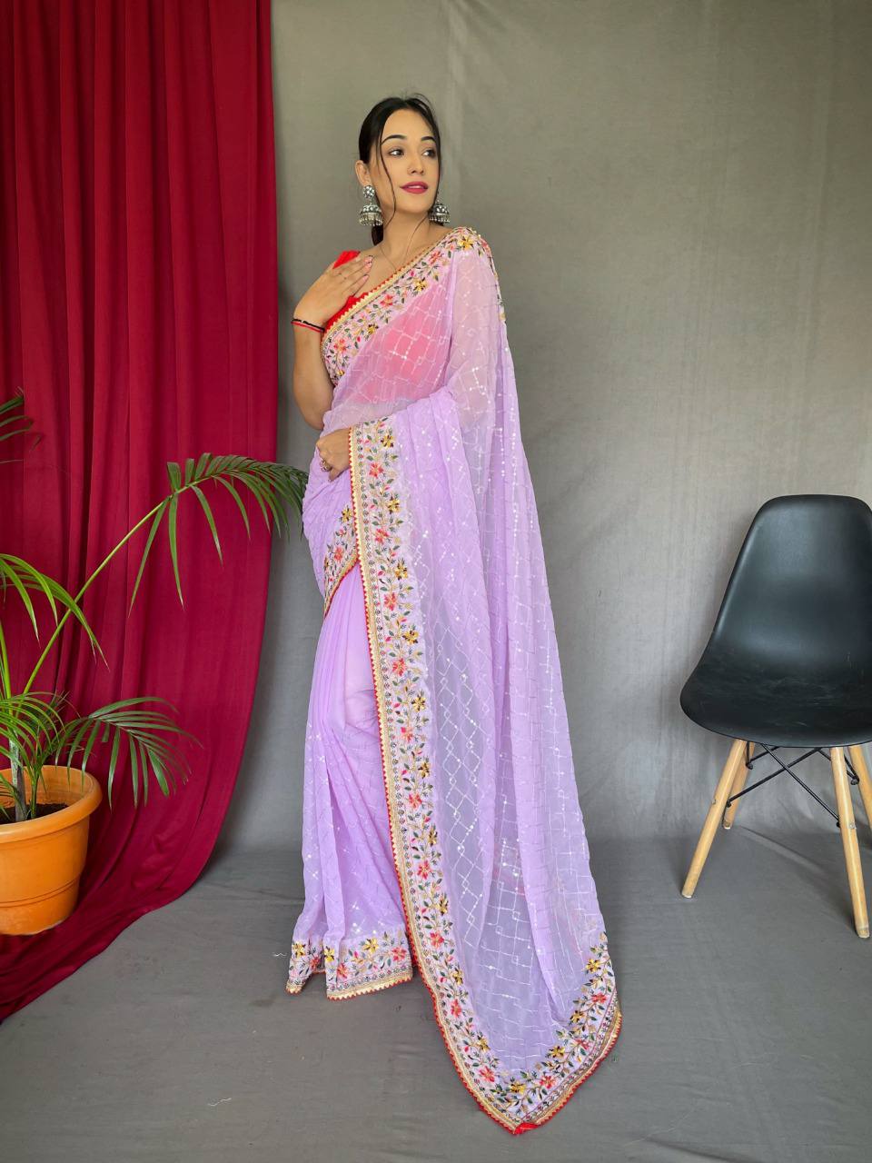 PURE GEORGATE SAREE