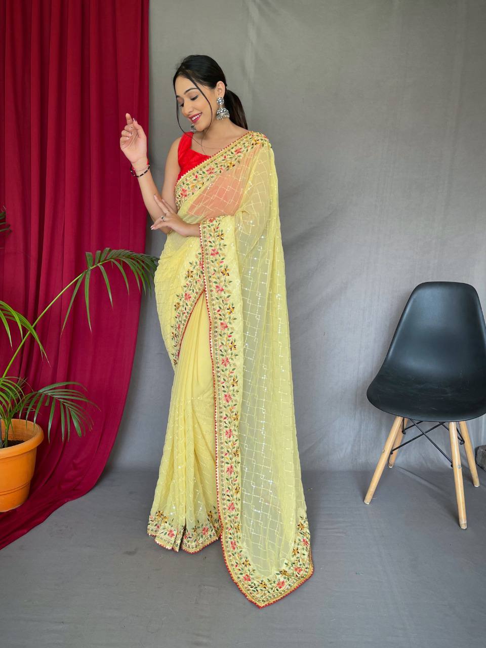 PURE GEORGATE SAREE