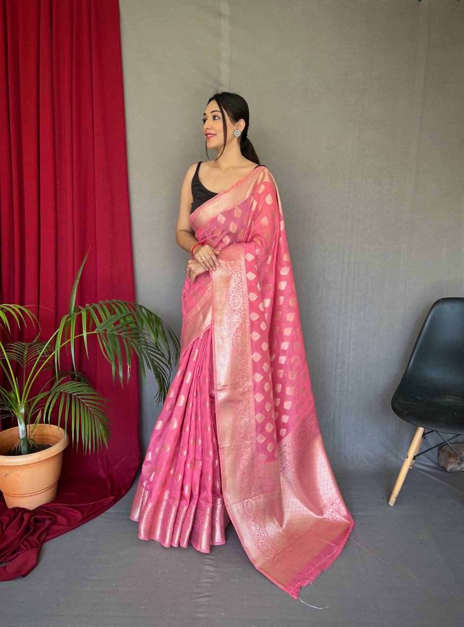 Pure Muslin  Silk Saree