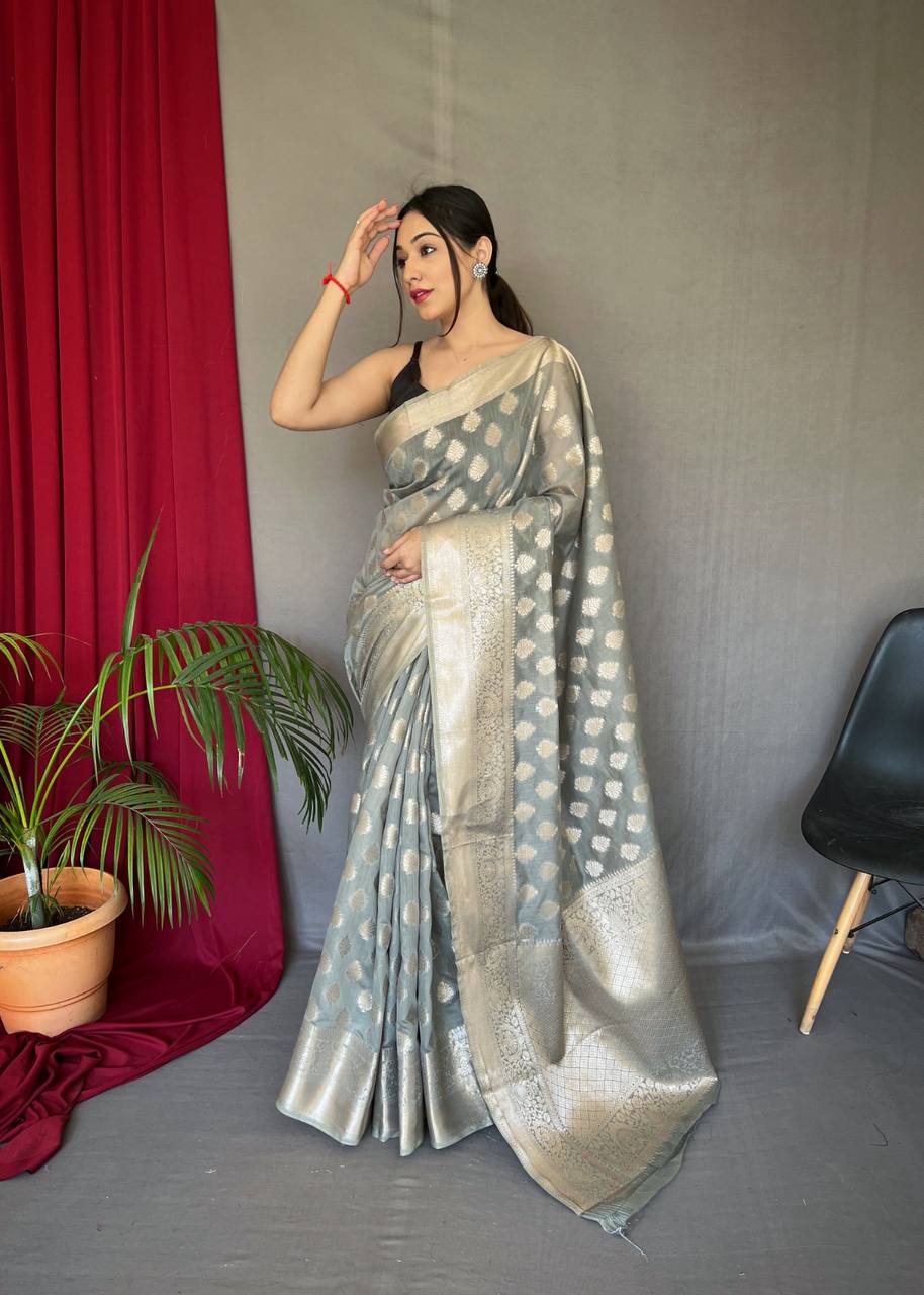 Pure Muslin  Silk Saree