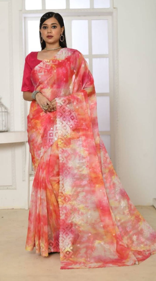 Soft Pure Organza Silk Saree