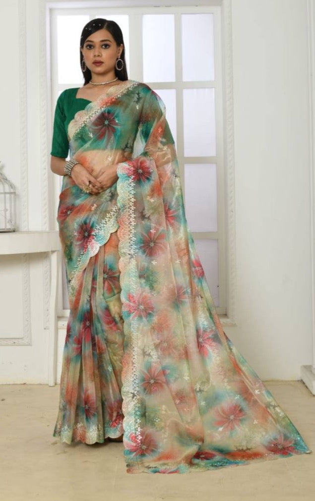 Soft Pure Organza Silk Saree