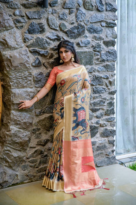 Premium Tussar Silk Saree