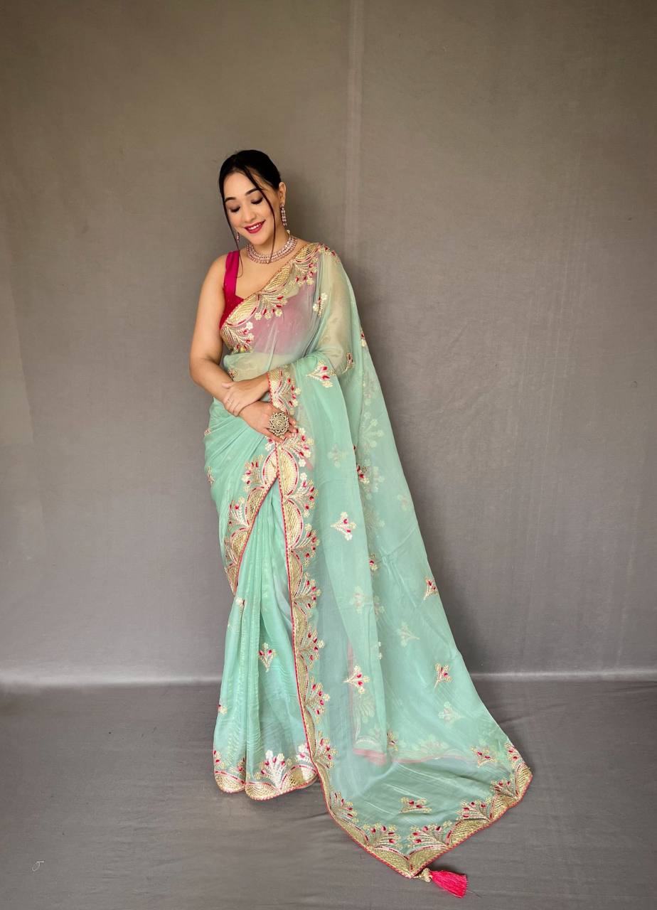 Pure Organza Fabric Saree