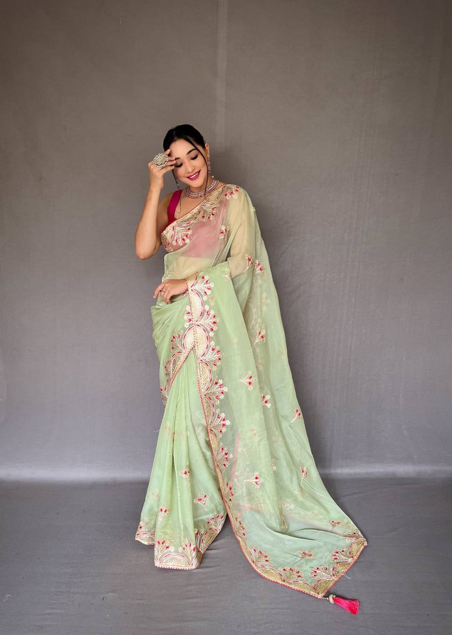 Pure Organza Fabric Saree