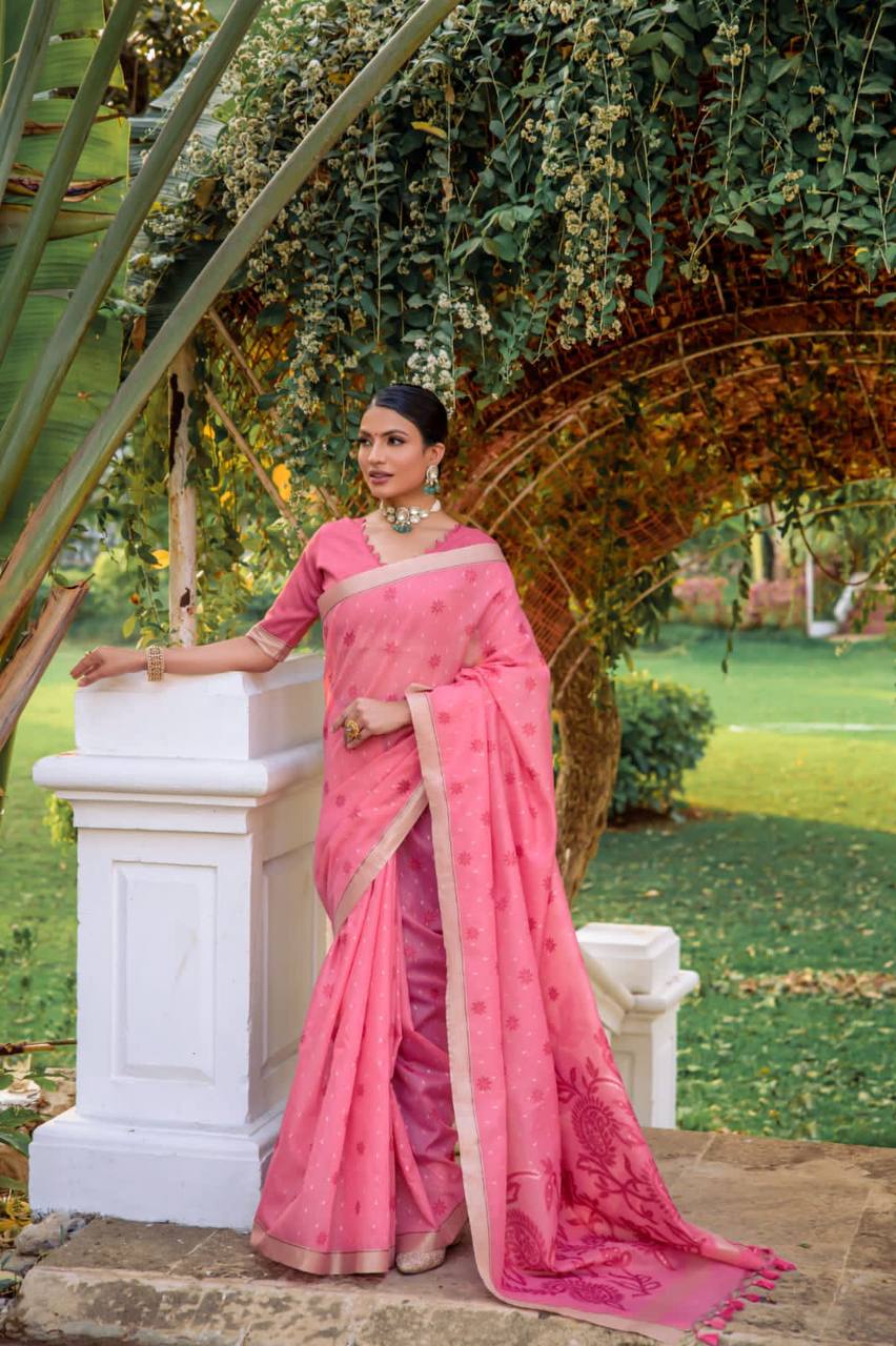 Pure Linen Silk Saree