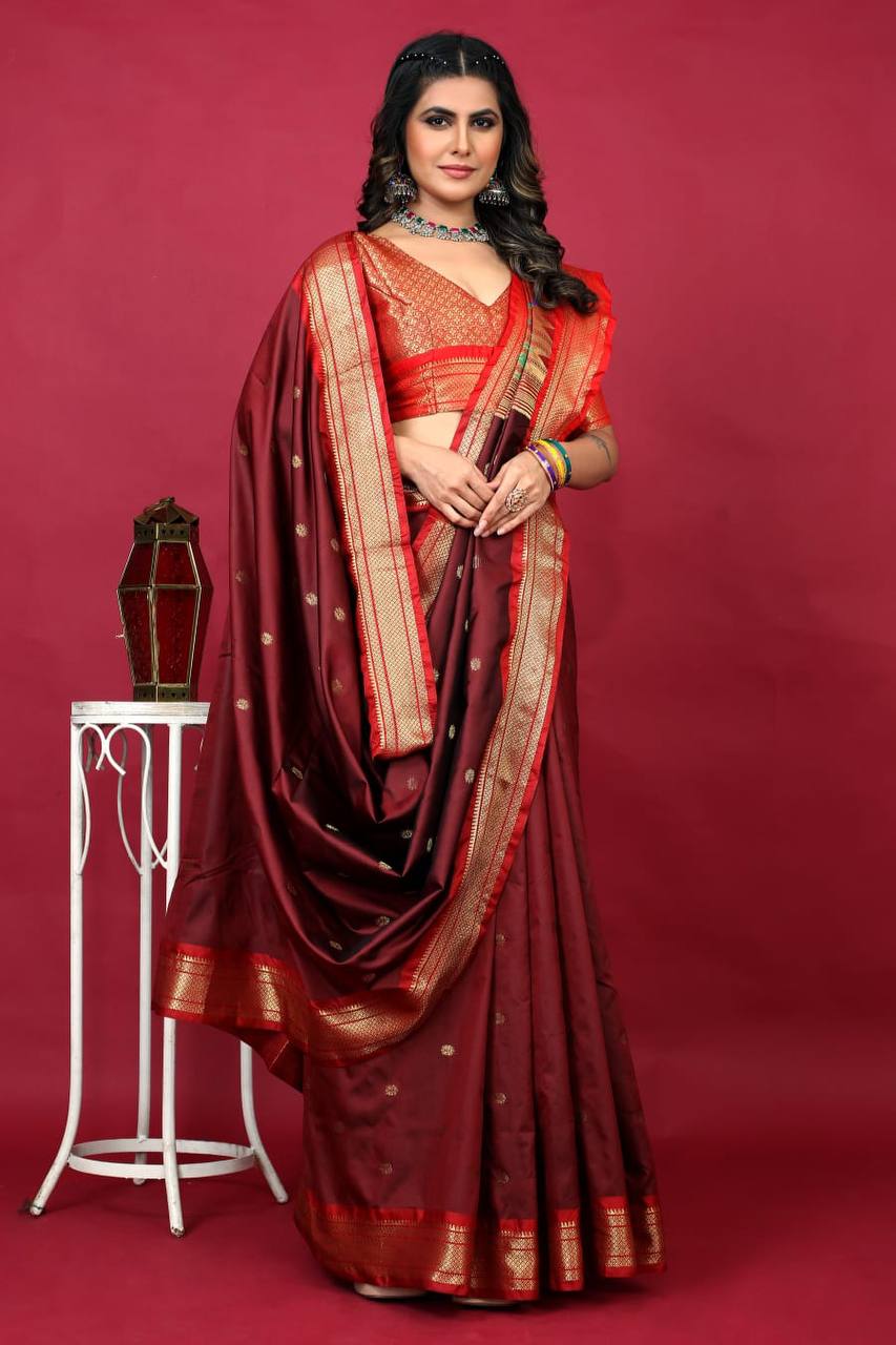 Paithani Pure Soft Silk Handloom Saree