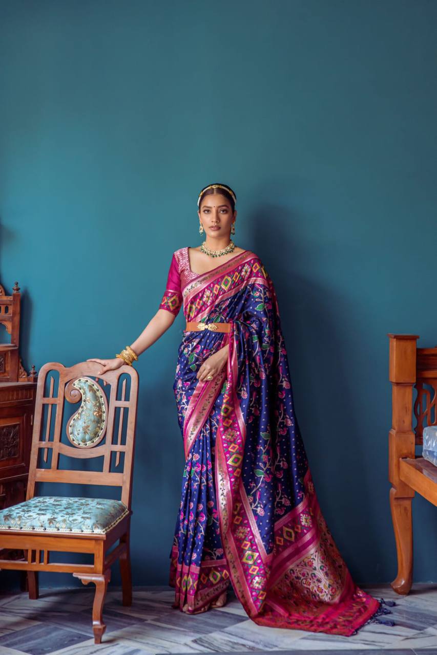 Banarasi Soft Silk Paithani Patola Saree