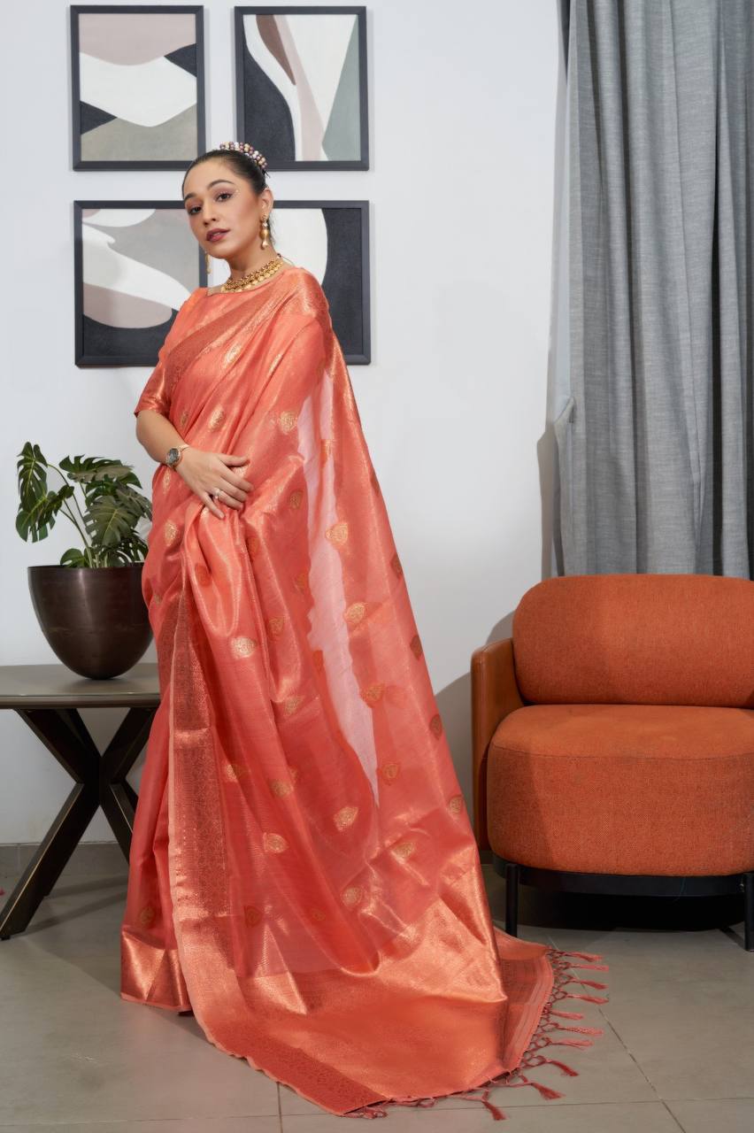 FIRST TIME EVER PURE TISSUE SILK SAREE