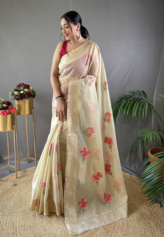 Pure Linen Fabric Saree