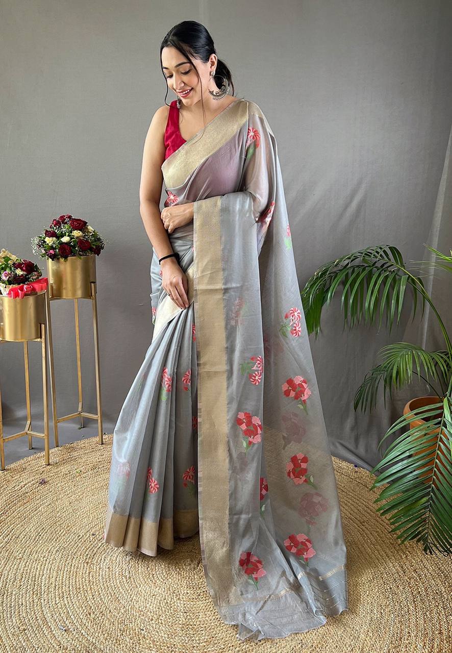 Pure Linen Fabric Saree