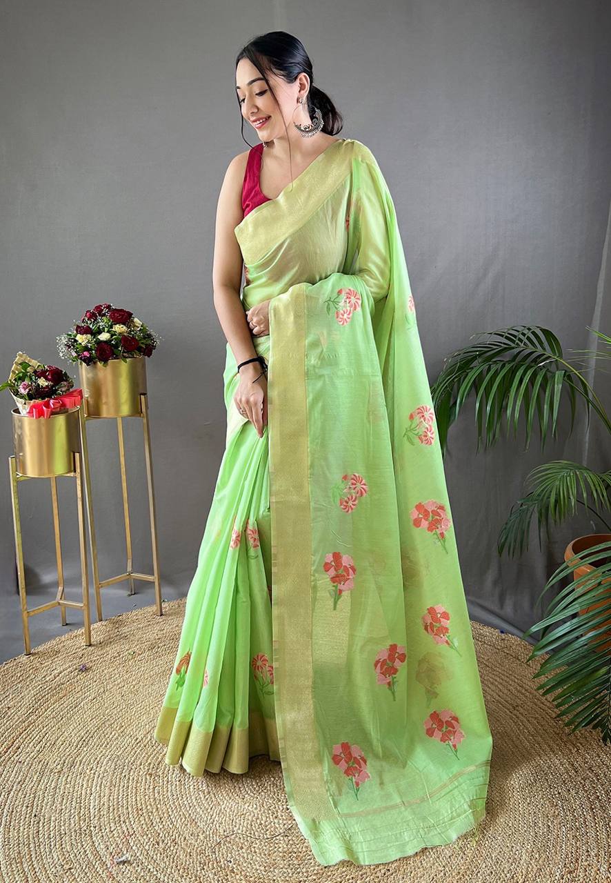 Pure Linen Fabric Saree