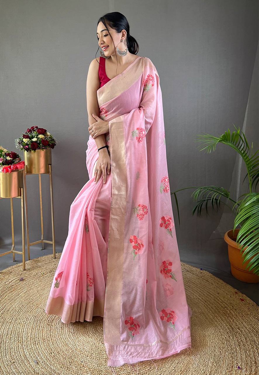 Pure Linen Fabric Saree