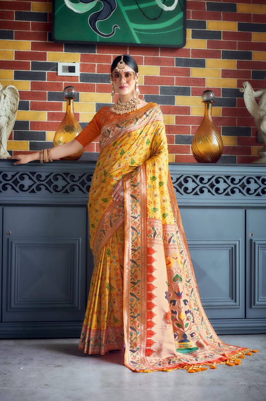 Banarasi Soft Silk Paithani Patola Saree