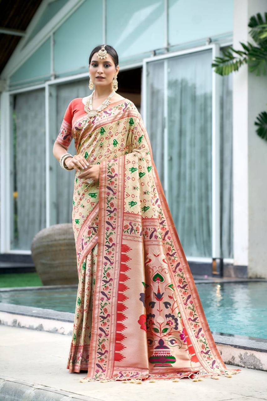 Banarasi Soft Silk Paithani Patola Saree