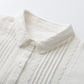 Pure Cotton Shirt With Beautiful Pleats design and Lace Work