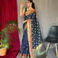 Blue Pure Kachii Patola Silk Saree With Rich Pallu