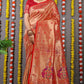 Red Paithani Pure silk handloom saree with Pure Jari