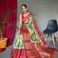 Red Pure Kanchipuram Digital Printed Saree