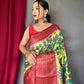 Red Pure Kanchipuram Digital Printed Saree