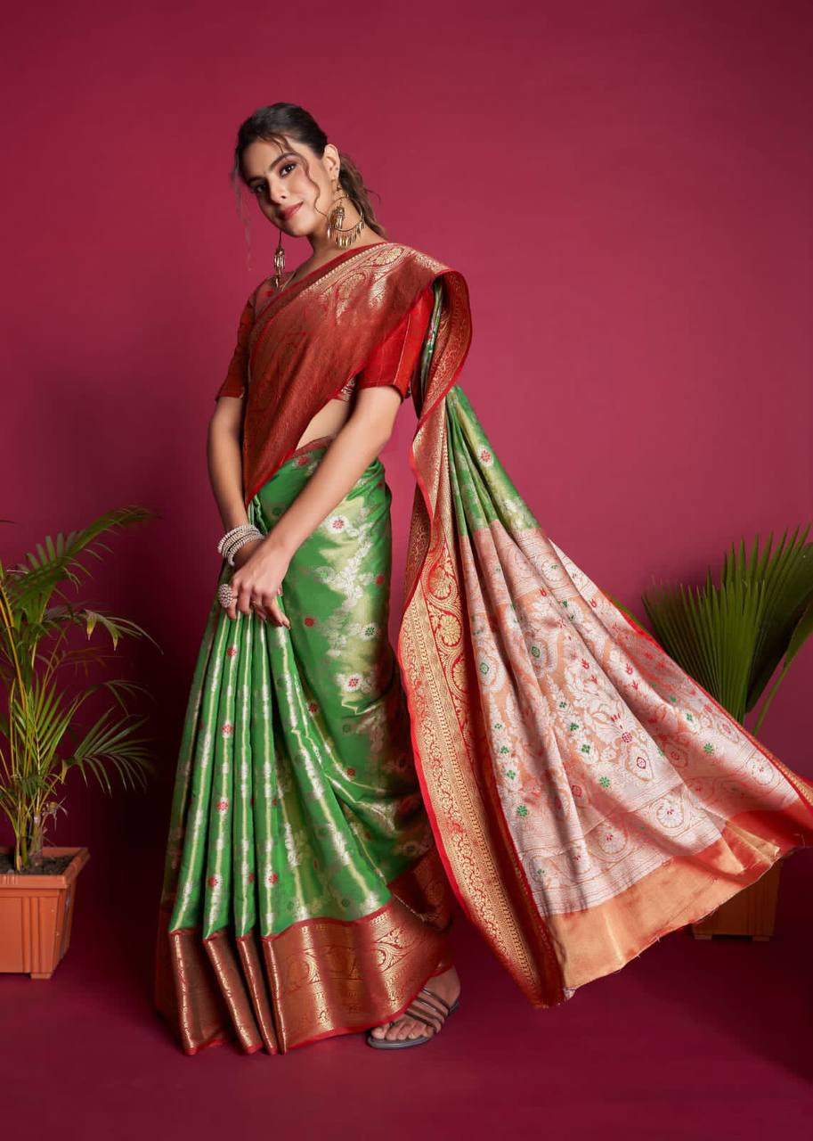 Green Soft Kanjivaram Silk Saree