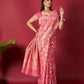 Rani Linen Saree With Ikkat Self Weaving